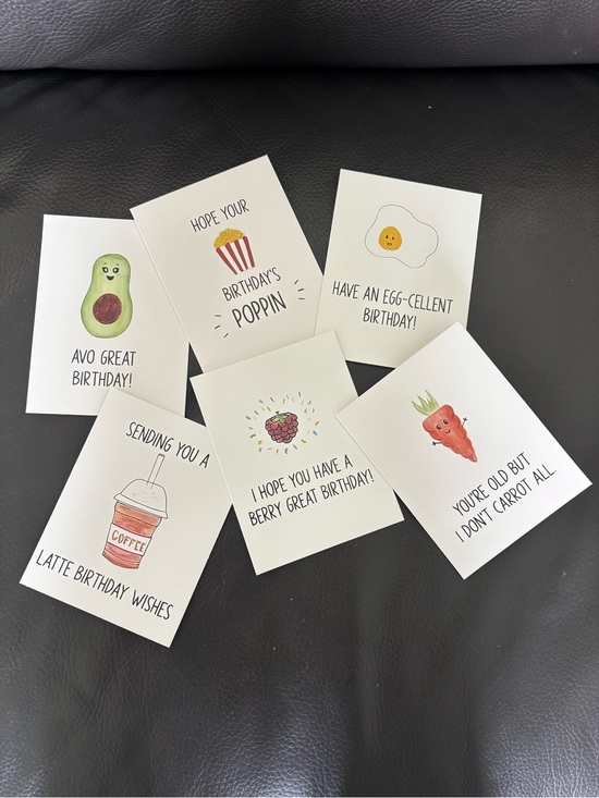 Other - Assorted Food-Themed Birthday Cards - Pick 2